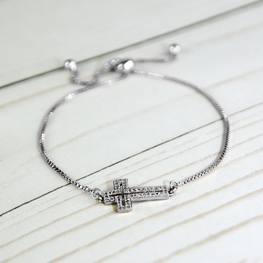 Cross Bracelet - Silver