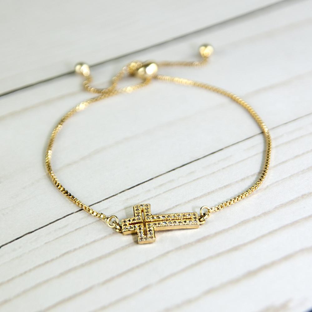 Cross Bracelet - Gold